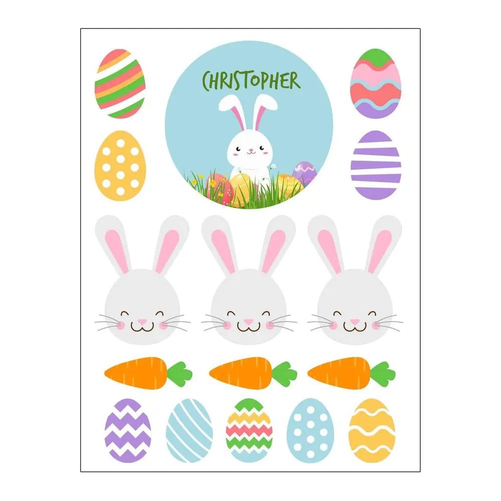 Grass Bunny Easter Stickers – Dinkleboo UK
