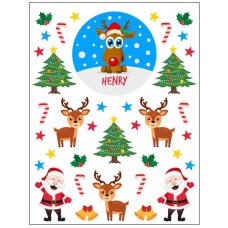 Cute Reindeer Christmas Sticker Pack