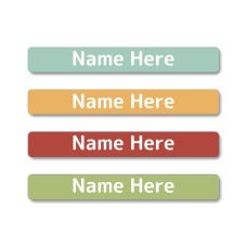 Earthy Mini Name Labels