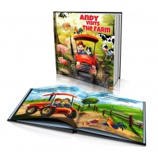 "Visits the Farm" Personalised Story Book - enHC